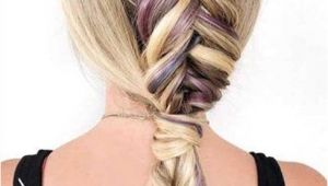 Gym Hairstyles Pinterest New attractive Rainbow Hair Color with Braids for Teenage Girls