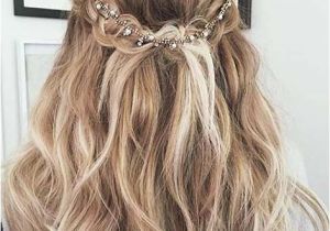 Hair Down Ball Hairstyles Romantic Half Updo with A Hairpiece Prom Hairstyles