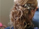 Hair Down to the Side Hairstyles Half Up Half Down Bridal Hair Style Bit Of Height and A Lovely Side