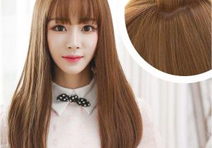 Haircut for Long Hair Volume Korean Hairstyle for Girls Fresh Korean Air Bangs Wig Female Long