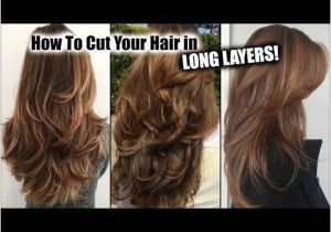 Haircut for Long Hair Youtube How I Cut My Hair at Home In Long Layers â Long Layered Haircut