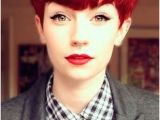 Haircuts Red Deer Red Pixie Cut Amazing Bangs Red Lipstick Liquid Eyeliner Awesome