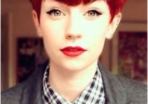 Haircuts Red Deer Red Pixie Cut Amazing Bangs Red Lipstick Liquid Eyeliner Awesome