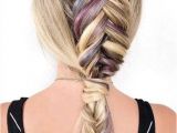 Hairstyle for School Everyday New attractive Rainbow Hair Color with Braids for Teenage Girls