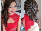 Hairstyle for Wedding Dinner Wedding Dinner Makeup & Hairdo Romantic Curl Twisted