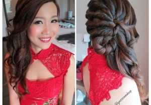 Hairstyle for Wedding Dinner Wedding Dinner Makeup & Hairdo Romantic Curl Twisted