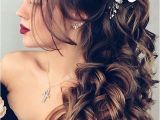 Hairstyle for Wedding Occasion Peinados De Lado Semirecogidos Con Ondas Bucles Y