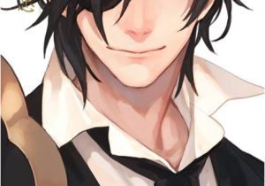 Hairstyles Anime Guys Black Hair Anime Guy with Eyepatch and Golden Eye