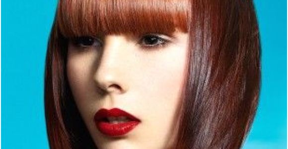 Hairstyles Bangs Definition A Medium Brown Straight Coloured Multi tonal Defined Fringe Womens