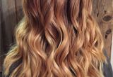Hairstyles Blonde Ends Copper Red to Blonde Ombré with Balayage Highlights