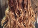 Hairstyles Blonde Ends Copper Red to Blonde Ombré with Balayage Highlights