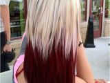 Hairstyles Blonde top Black Underneath Crimson and Blonde Hairâ¥