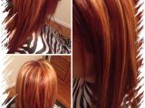 Hairstyles Blonde with Red Underneath All Over Red with Chunky Blonde Highlights