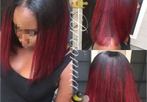 Hairstyles Bob Blunt Cut Blunt Cut Bob with Red Ombré Hair