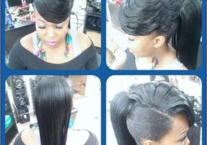 Hairstyles Buns to the Side Sew In Hairstyles with Bangs Elegant Pony with Side Swept Bangs Dope