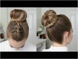 Hairstyles Buns Youtube French & Lace Fishtail High Bun Missy Sue