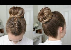 Hairstyles Buns Youtube French & Lace Fishtail High Bun Missy Sue