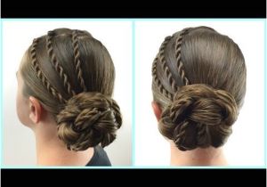 Hairstyles Buns Youtube Triple Twists and Bun Babesinhairland