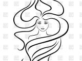 Hairstyles Clip Art Free Abstract Female Head with Extraordinary Hairstyle Vector Image