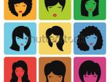 Hairstyles Clip Art Free Hairstyle Silhouette Womangirlfemale Hair Icon Beauty Vector