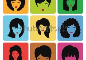 Hairstyles Clip Art Free Hairstyle Silhouette Womangirlfemale Hair Icon Beauty Vector