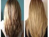 Hairstyles Cut Into Av Lange Haare Mit Av form Schnitt An Der Rückseite Frauen Frisuren