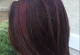 Hairstyles Dark Hair Red Highlights Red Violet Hair Color with some Red Balayage Highlights On Short