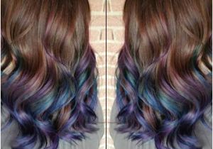 Hairstyles Dip Dyed Hair Here S How to Get Rainbow Hair if You Re A Brunette In 2019