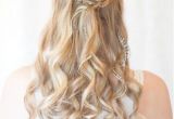 Hairstyles Down and Wavy Prom Hairstyles with Brids for Long Curly Hair Half Up Half Down In