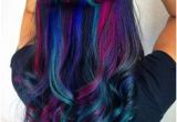 Hairstyles Dyed Underneath Black Teal & Purple Hair Underlights Hairbyjessq