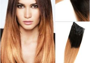 Hairstyles for Blonde Hair Extensions Two Colors Ombre Indian Remy Clip In Hair Extensions Od001 Clip
