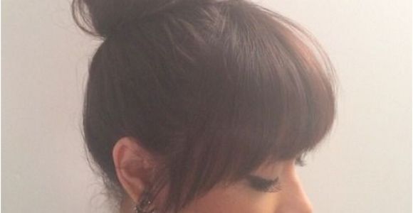 Hairstyles for Buns with Bangs top Bun and Bangs … Hair Ideas