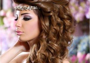 Hairstyles for Curly Hair In Pakistan Arabic Bridal Hairstyles Bridal Hairstyle