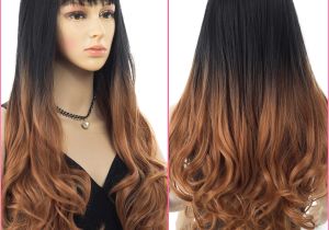 Hairstyles for Curly Roots Pmina Hair Two tone Ombre Curly Wavy Wigs Heat Resistat Dark Root to White 1b 30 Full Head Wigs 1b 30