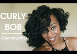 Hairstyles for Curly Short Hair Youtube Styling Crochet Braids Curly Voluminous Bob