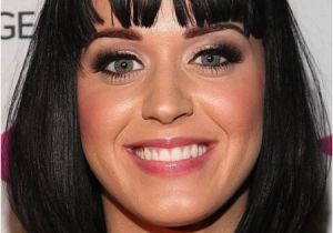 Hairstyles for Damaged Bangs Medium Bob Hairstyles Katy Perry with Bob Cut and Blunt Bangs