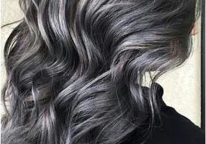 Hairstyles for Dark Hair Going Grey soft Smokey Silver Grey Highlights On Dark Hair â¡