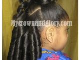 Hairstyles for Little Girls- Ponytails Bination Of Ponytail and Curls Pinned From