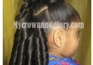 Hairstyles for Little Girls- Ponytails Bination Of Ponytail and Curls Pinned From