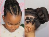 Hairstyles for Little Girls with Natural Hair Bun and Braids N A T U R A L K I D S Pinterest