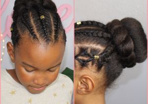 Hairstyles for Little Girls with Natural Hair Bun and Braids N A T U R A L K I D S Pinterest