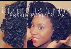 Hairstyles for Medium Curly Hair Youtube â· Quick Effortless Deep Waves Tutorial for Medium Length Natural