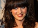 Hairstyles for Medium Length Curly Hair with Side Bangs Medium Wavy Hairstyle with Bangs Hairstyles Weekly