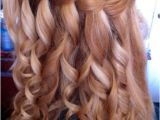 Hairstyles for School Graduation Waterfall Braid for Curly Hair