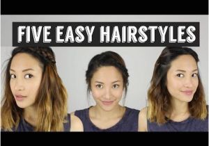 Hairstyles for School Long Hair Youtube Five Quick & Easy Hairstyles