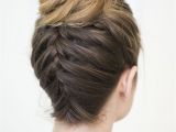 Hairstyles for School Tied Up Upside Down Braided Bun Beauty