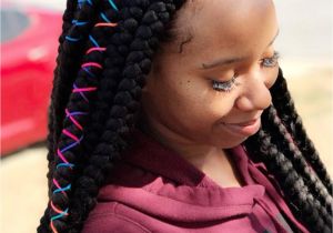 Hairstyles for School with Box Braids Jumbo Box Braids Hair Pinterest