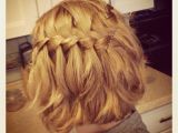 Hairstyles for Shoulder Length Hair Braids Waterfall Braid Medium Length Short Hair Honey Blonde