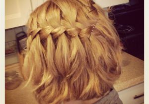 Hairstyles for Shoulder Length Hair Braids Waterfall Braid Medium Length Short Hair Honey Blonde
