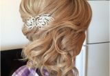 Hairstyles for Thin Hair Up Curly Half Updo with A Bouffant Long Hairstyles Hair